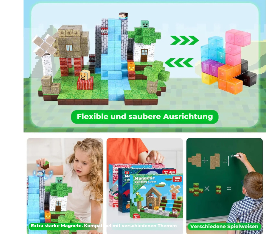 Magnetische Montessori-Bausteine. Fördernd und lehrreich