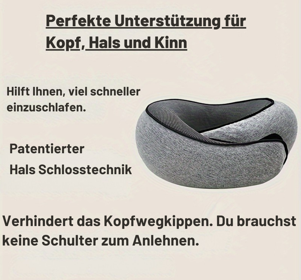 Das Next-Level Nackenkissen – Ergonomisch, Komfortabel, Perfekt für unterwegs!